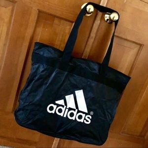 Giant oversized ADIDAS black & white gym duffle shoulder bag